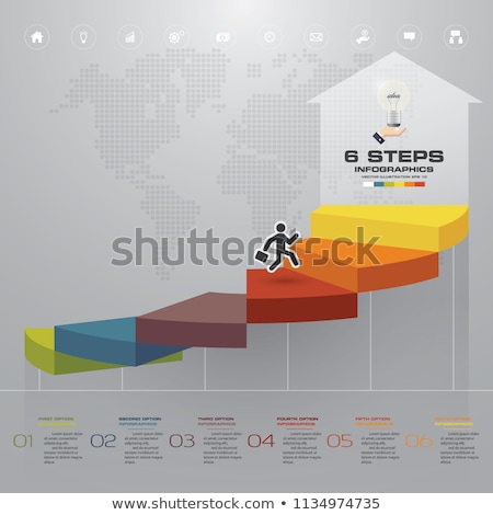 Foto d'archivio: Vector Progress Six Steps Template