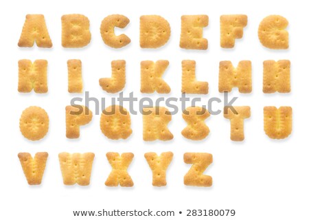 Foto stock: Spell English Word Biscuit