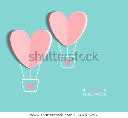 Foto stock: Red Vintage Valentine Greeting Card