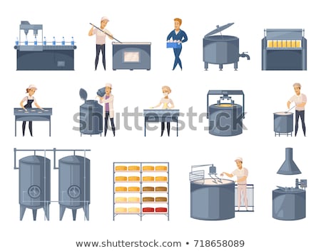 [[stock_photo]]: Milk Production Cartoon Concept Icons