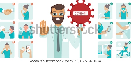 Set Of Doctors Character Stop Coronavirus Concept Zdjęcia stock © Zubada