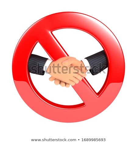 3d No Handshake Pictogram Concept Zdjęcia stock © 3dmask