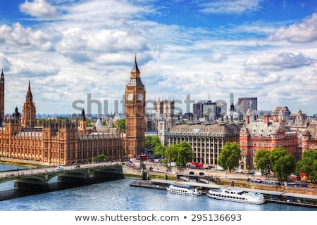 Stock photo: Cityscape Of Big Ben And Westminster Bridge With River Thames L