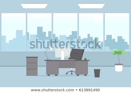 Foto stock: Flat Illustration Of Office