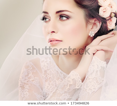 Foto stock: Portrait Of A Beautiful Bride