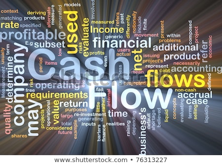 Stock foto: Illustration Of The Word Cash Flow In Wordclouds