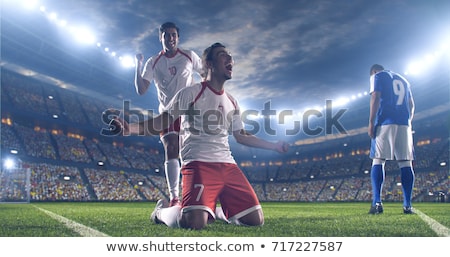 Stock foto: Athletic Football Player Cheering