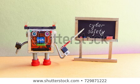 ストックフォト: Handwritten Information Security On A Chalkboard