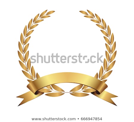 Stock fotó: Golden Laurel Wreath