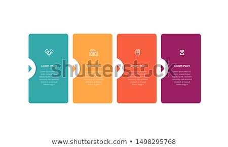 Stockfoto: Modern Progress Four Steps Template