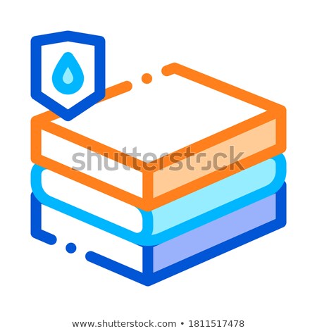 Stockfoto: Waterproof Material Chipboard Vector Line Icon