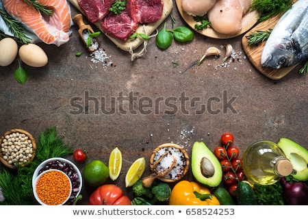 Stock fotó: Broccoli Tomatoes And Chicken Meat