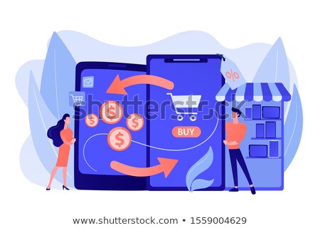 Foto stock: Used Electronics Trading Concept Vector Illustration