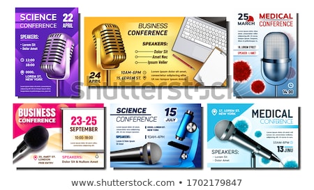 Zdjęcia stock: Science Conference Promo Advertising Poster Vector