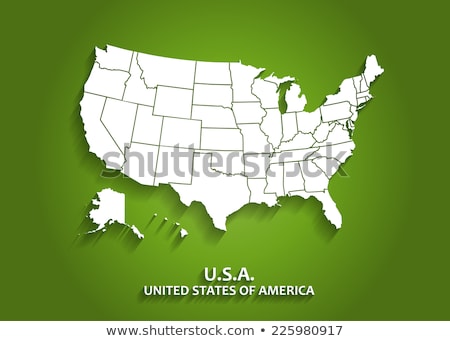 Stock photo: 3d Map Of United States - State Washington