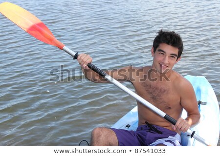 Stock fotó: Young Lad Kayaking