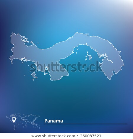 Panama Small Flag On A Map Background Stockfoto © ojal