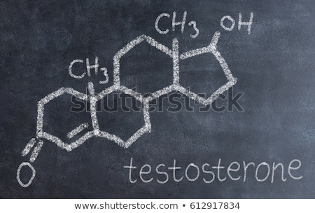 Stock photo: Blackboard With The Chemical Formula Of Nicotine