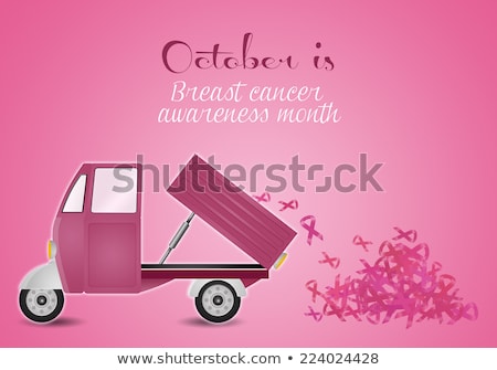 Сток-фото: Pink Van For Breast Cancer Prevention