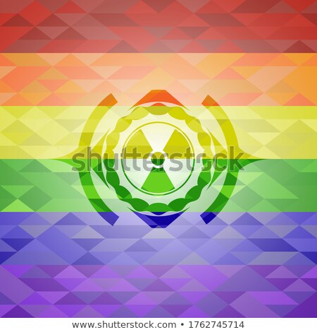 Foto stock: Radioactive Sign Purple Vector Icon Design