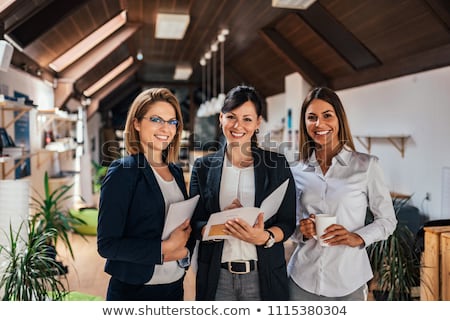 Stok fotoğraf: Portrait Of Three Female Colleagues