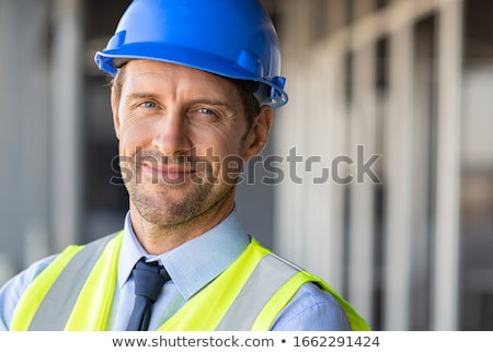 Stockfoto: A Portrait Of A Building Site Manager