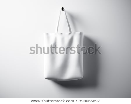 Stok fotoğraf: Business Mock Up With White Cotton Bag 3d Rendering