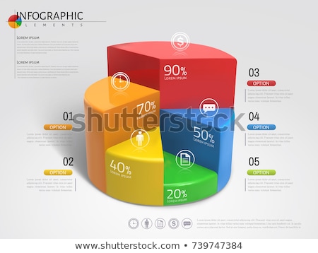 Stock fotó: Colorful Circle Chart 3d
