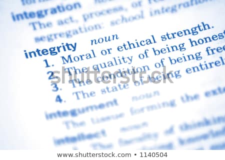 ストックフォト: Integrity Dictionary Definition