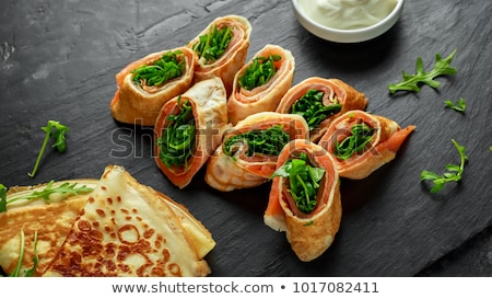 Stock fotó: Crepe With Salmon