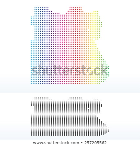 Foto stock: Map Of Arab Republic Of Egypt With Dot Pattern