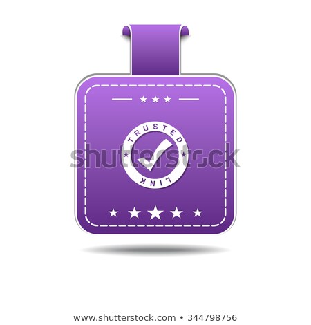 Foto stock: Trusted Link Violet Vector Icon Design