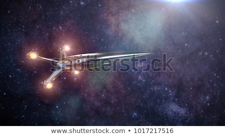 Foto stock: Alien Spaceship On Earth