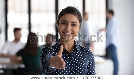 Stock fotó: Businesswoman Stretching Out Hand For Shaking