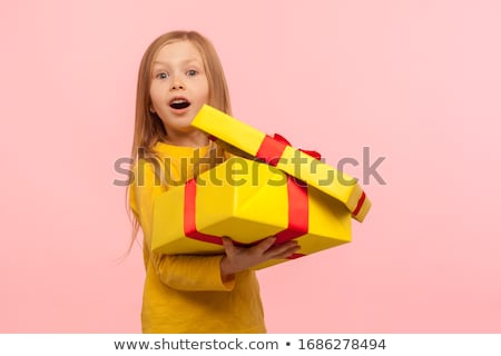 Foto stock: Christmas Holidays Children Unpacking Presents