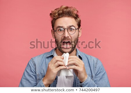 Stockfoto: Young Man Catching Cold