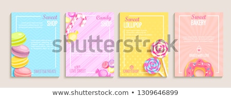Foto stock: Bakery Pastry Shop Advertising Banners Set Vector