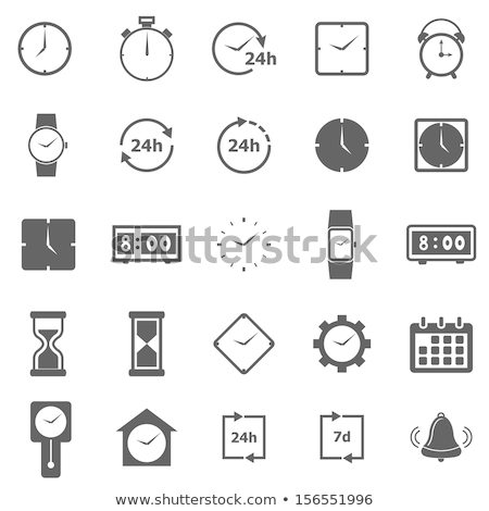 Calendar With Clock Icon Stock Vector Illustration Isolated On White Background Foto d'archivio © punsayaporn