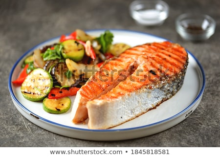 Сток-фото: Grilled Salmon Steak