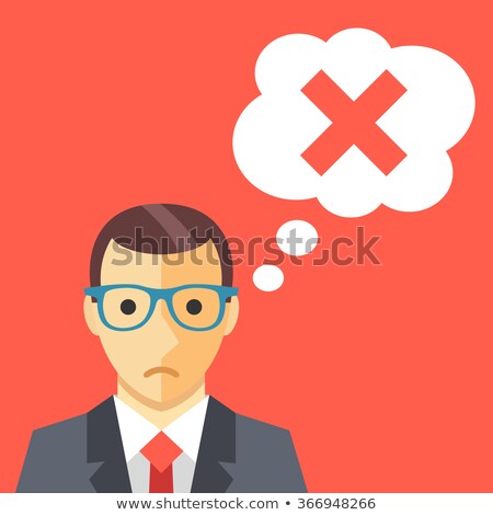 Stockfoto: Cartoon Poor Man With Thought Bubble