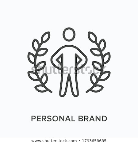 Stock photo: Laurel Wreath Line Icon