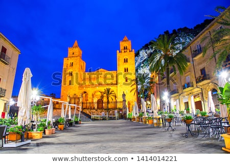 Foto stock: The Cathedral Basilica Of Cefalu Sicily