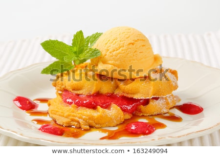Stock fotó: Vanilla Spritz Cookies With Ice Cream