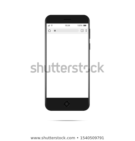 Foto stock: Web Browser Flat Vector Template With White Copy Space