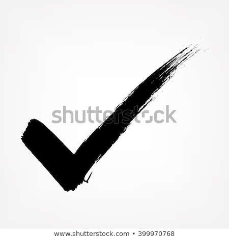 Сток-фото: Vote Or Approved Check Mark Hand Drawn Vector