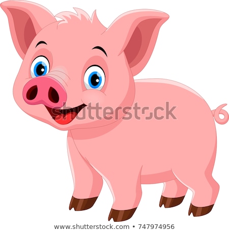 Foto stock: Pig Cartoon Character