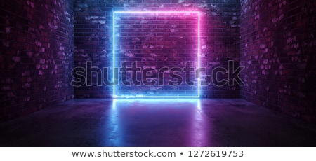 Stock fotó: Black Banner In Interior 3d Rendering