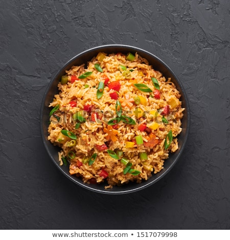 Stok fotoğraf: Fried Rice And Soy Sauce