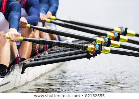 Foto stock: Rowers To The Start