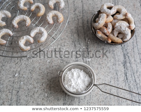 Stok fotoğraf: Raw Christmas Cookies Closeup On Table